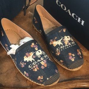 Coach denim flats